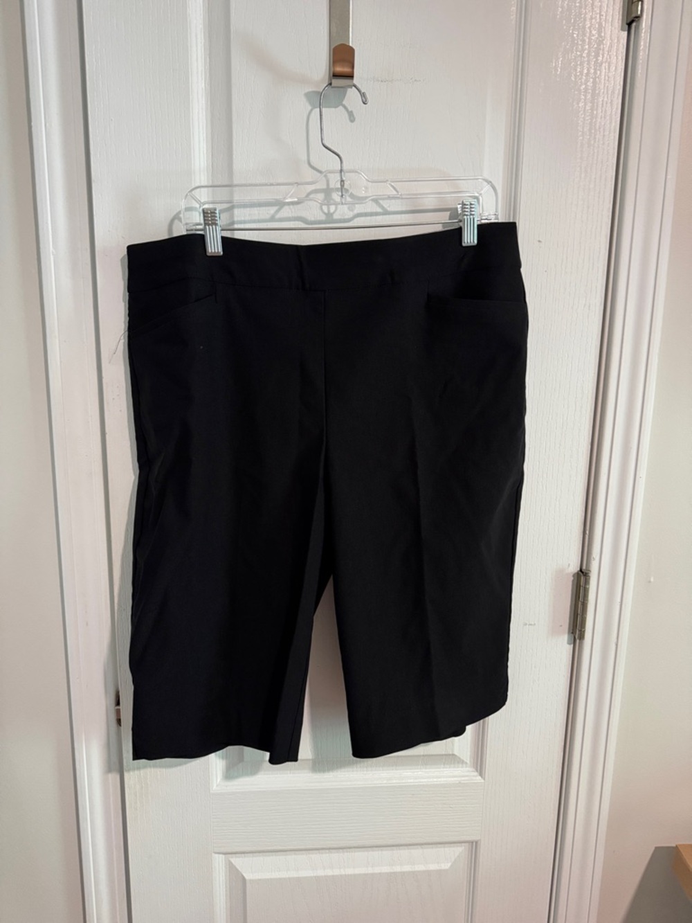 Chico's Black Tailored Bermuda Shorts